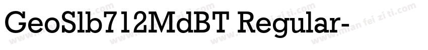 GeoSlb712MdBT Regular字体转换